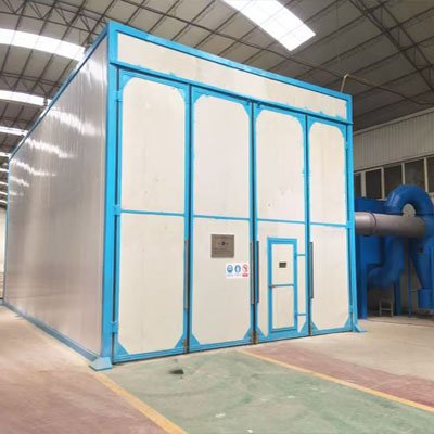 Sandblasting room for hoist