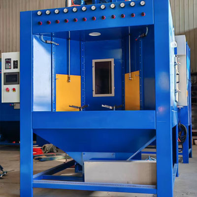 Intermittent rotary table sandblasting machine