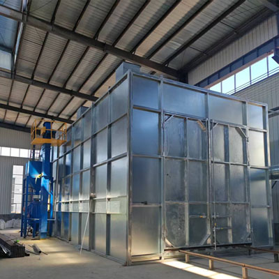 Mechanical recycling sandblasting booth
